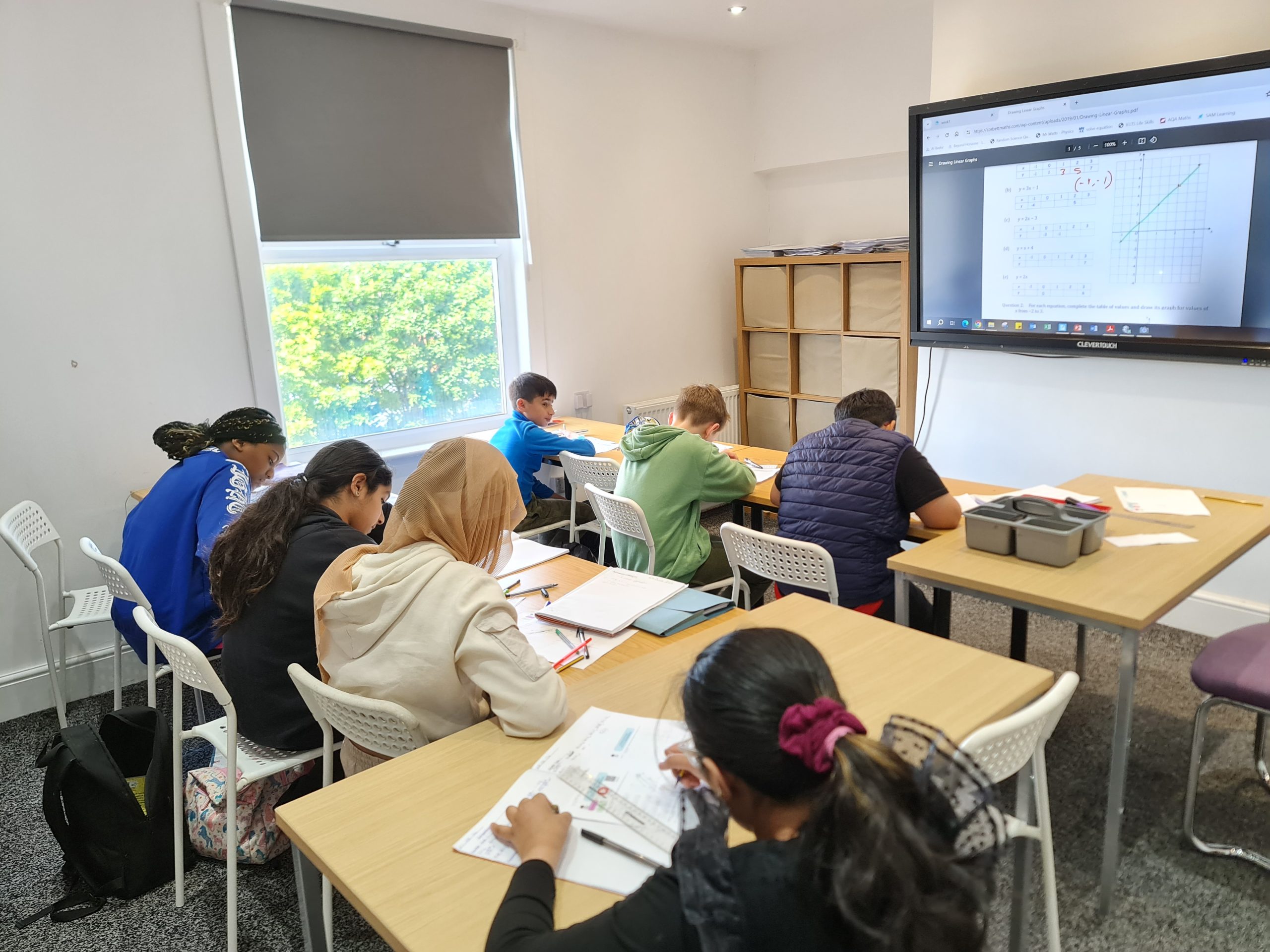 KS2 students studying
