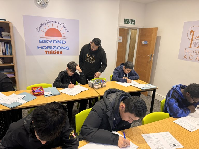 Students studying at Beyond Horizons Tuition